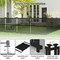 Costway 2/4 PCS Air Conditioner Fence Panels with Metal Ground Stakes No Dig Trash Can Enclosure Black